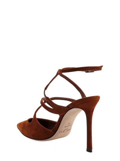 Shop Jimmy Choo Suede Slingback In Brown