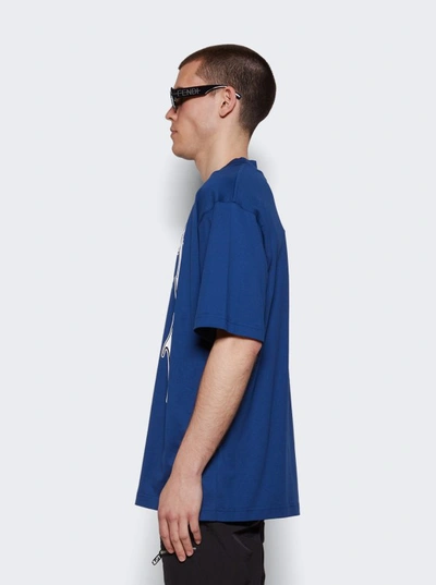 Shop Burberry Rich Navy Cotton T-shirt In Blue