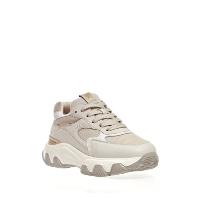 Hogan Hyperactive Leather And Suede Sneakers In Neutrals