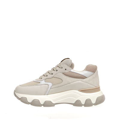 Hogan Hyperactive Leather And Suede Sneakers In Neutrals