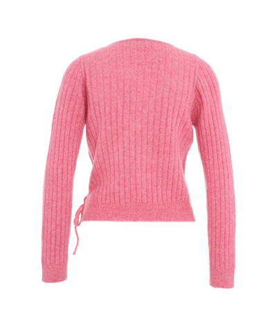 Shop Baum Und Pferdgarten Knit Sweater "chelsie" With Drawstring Neckline In Pink