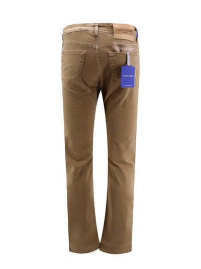 Shop Jacob Cohen Regular Slim Fit Cotton Trouser In Brown