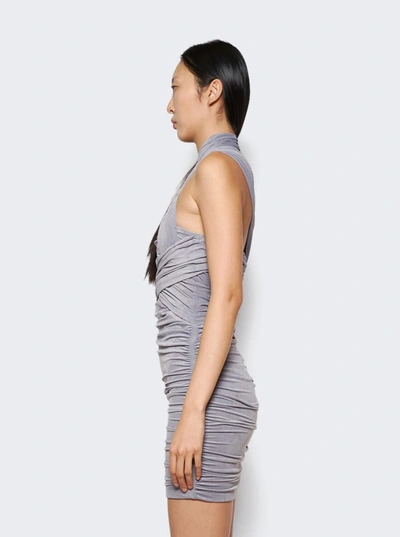 Shop Alexander Wang Interwoven Mini Halter Dress In Grey