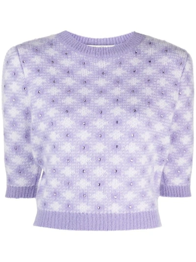 Shop Alessandra Rich Purple Sweaters