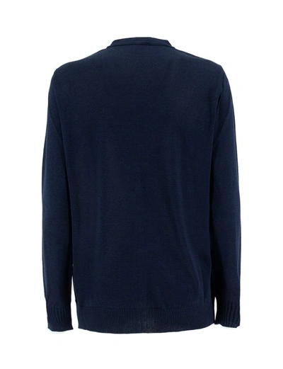 Shop Etro Blue Cotton Blend Cardigan