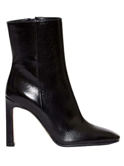 Shop Sergio Rossi Black Leather Ankle Boot 100 Mm