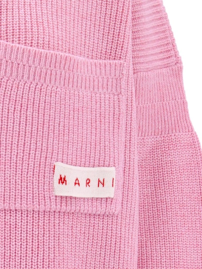 Shop Marni Virgin Wool And Cotton Oversize Sweater In Pink