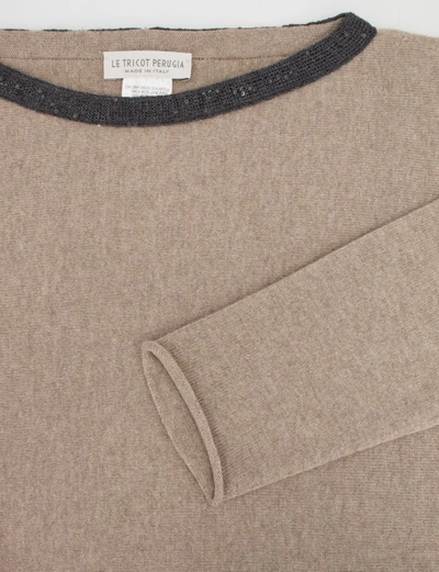 Le Tricot Perugia Sweater In Brown