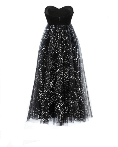 Shop Gemy Maalouf High Waisted Midi Dress - Long Dresses In Black