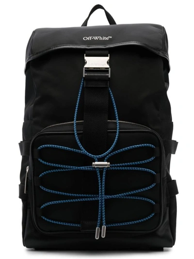 Shop Off-white Black Backpack With Front Pocket