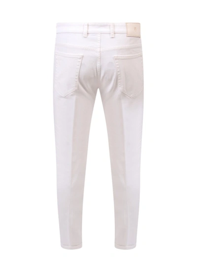 Shop Pt Torino Stretch Cotton Trouser In White