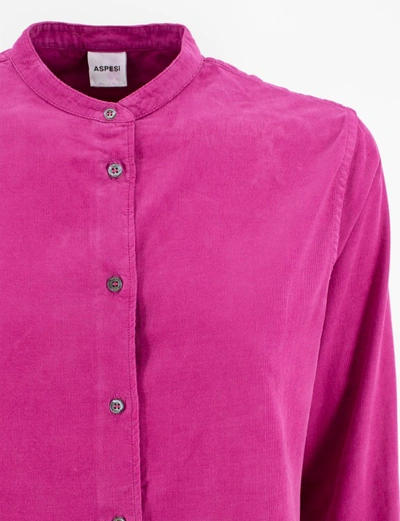 Shop Aspesi Cyclamen Pink Cotton Blouse
