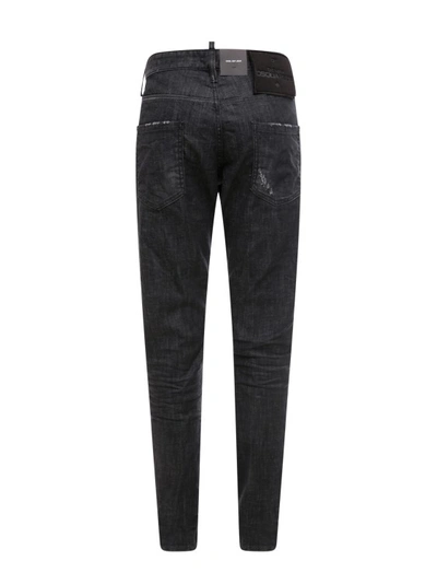 Shop Dsquared2 Denim Jeans With Destroyed Effect In Black
