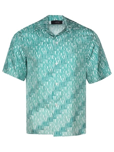 Shop Amiri X Silk Palm Springs Shirt In Green