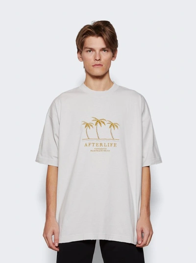 Shop Vetements Embroidered Afterlife T-shirt In White