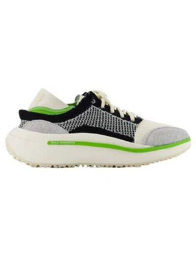 Shop Y-3 Qisan Knit Sneakers - Leather - Multicolor