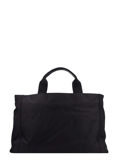 Shop Dolce & Gabbana Nylon Handbag With Logo Print In Black