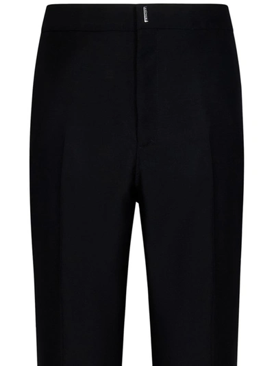 Shop Givenchy Black Wool Blend Trousers