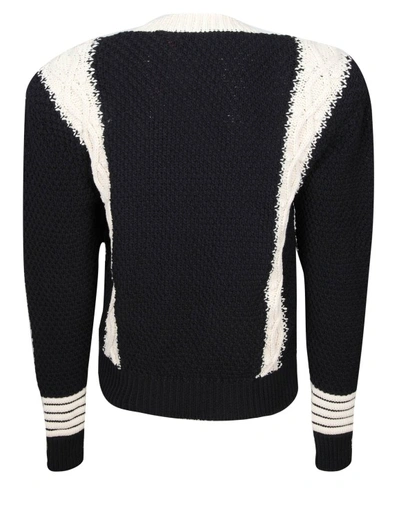 Shop Gcds Sweater In Black Cotton With Crochet Effect