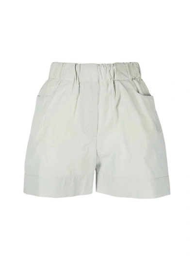 Shop Alysi Poplin Shorts With Elastic In White