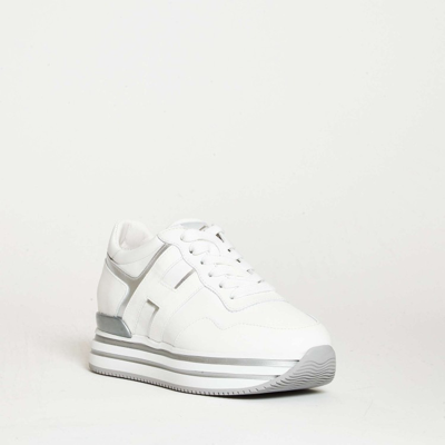 Shop Hogan Midi Sneakers In White Leather