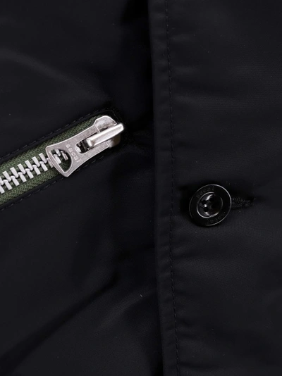 Shop Sacai Zip And Double Slider Nylon Jacket In Black
