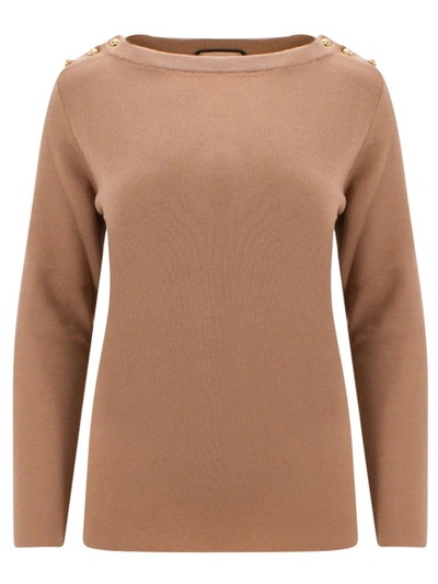 Shop Gucci Cashmere Sweater In Brown