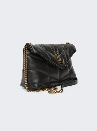 Shop Saint Laurent Quilted Puffer Toy Bag In Black