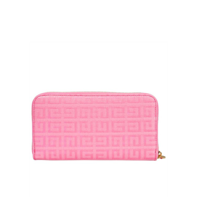 Shop Givenchy All Over Logo Wallet In Pink
