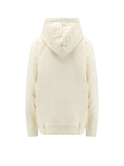 Shop Isabel Marant Cotton Blend Sweatshirt With Front Logo In Neutrals