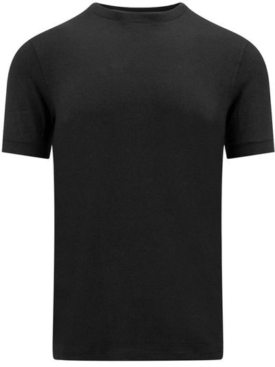Shop Giorgio Armani Viscose T-shirt In Black