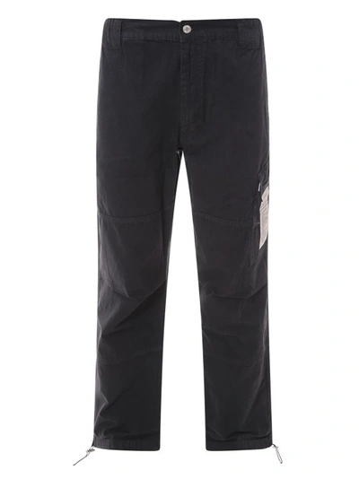 Shop Moschino Cotton Cargo Trouser In Black