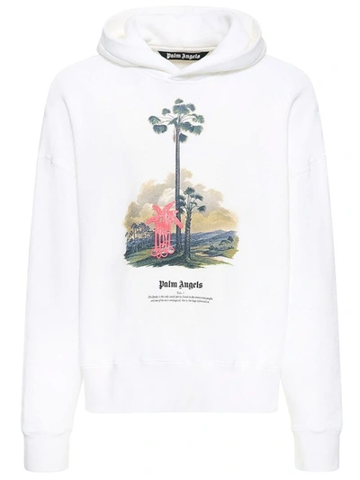 Shop Palm Angels Organic Cotton Sweatshirt In White