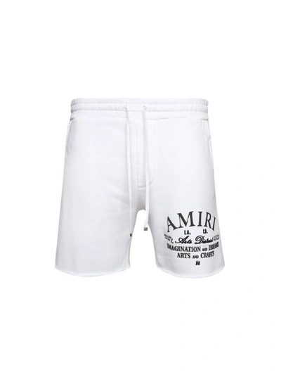 Shop Amiri Arts District Sweat Shorts In White