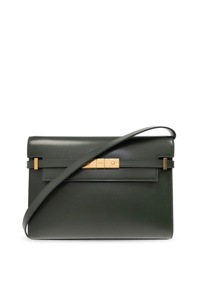 Shop Saint Laurent Manhattan Medium Shoulder Bag In Green