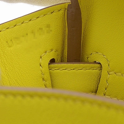 Hermès Swift Birkin 25 Yellow Leather Pony-style calfskin ref