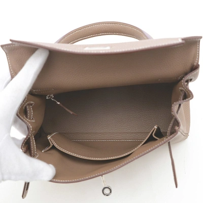 Kelly 25 leather handbag Hermès Brown in Leather - 31732093