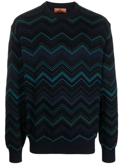 Shop Missoni Zig-zag Patterned Sweater In Multicolour