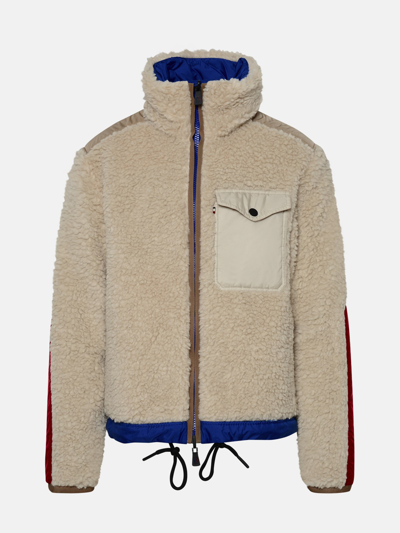 Shop Moncler Plattiers Jacket In Beige Wool Blend