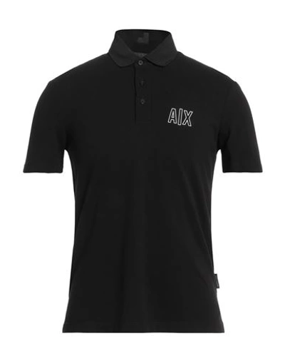 Shop Armani Exchange Man Polo Shirt Black Size M Cotton
