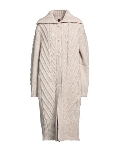 Shop Stefanel Woman Cardigan Beige Size L Acrylic, Wool, Alpaca Wool