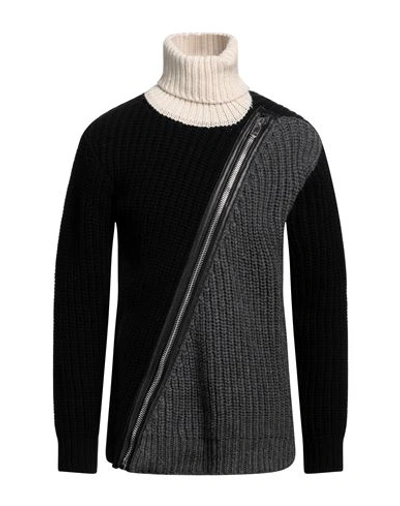 Les Hommes Man Turtleneck Black Size Xl Virgin Wool In Black