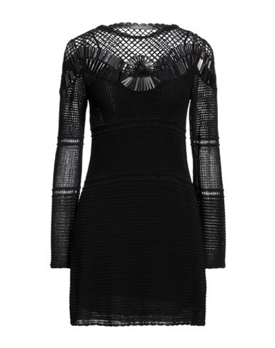 Shop Alberta Ferretti Woman Mini Dress Black Size 4 Polyester