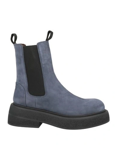 Shop Boemos Woman Ankle Boots Slate Blue Size 10 Soft Leather