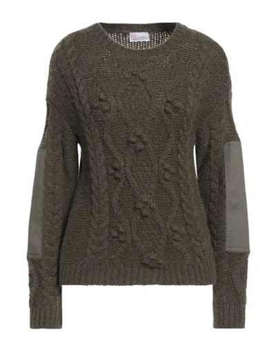Shop Red Valentino Woman Sweater Military Green Size M Alpaca Wool, Acrylic, Polyamide, Polyester, Cotton