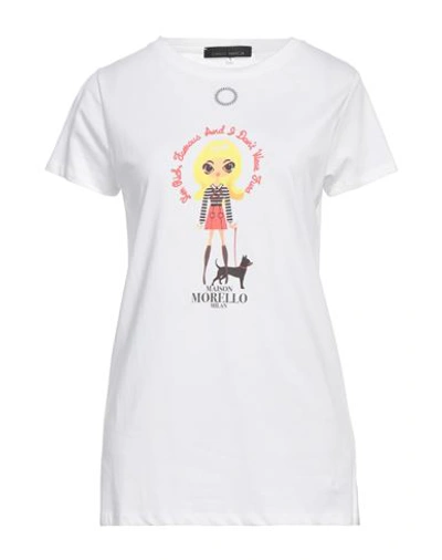 Frankie Morello Woman T-shirt White Size Xl Cotton In White