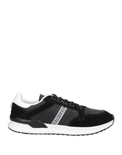 Shop Bikkembergs Man Sneakers Black Size 9 Soft Leather, Textile Fibers