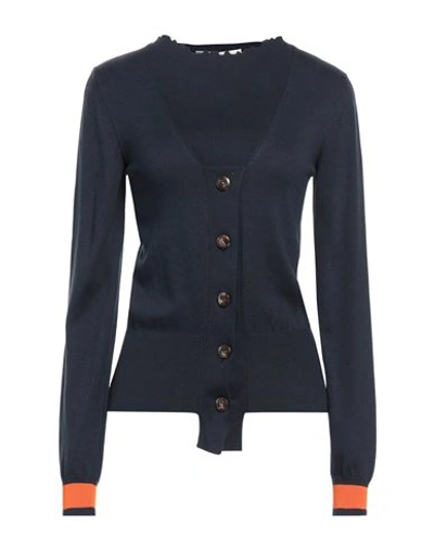 Shop Cedric Charlier Woman Sweater Slate Blue Size 6 Cotton, Cashmere