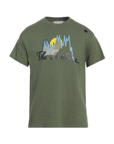 Shop The Editor Man T-shirt Military Green Size Xl Cotton