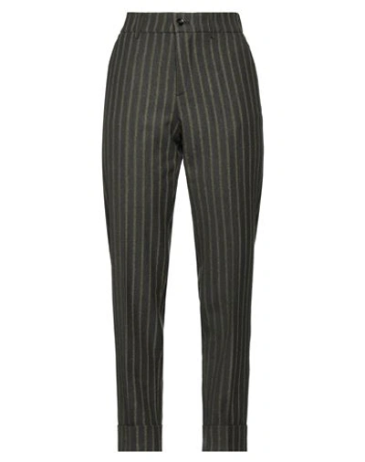 Berwich Woman Pants Military Green Size 8 Virgin Wool In Green